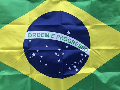 SKY FLAG Large Brazil Flag 90X150Cm Hanging Polyester Digital Print Brasil Brazilian Banner Flag for Celebration